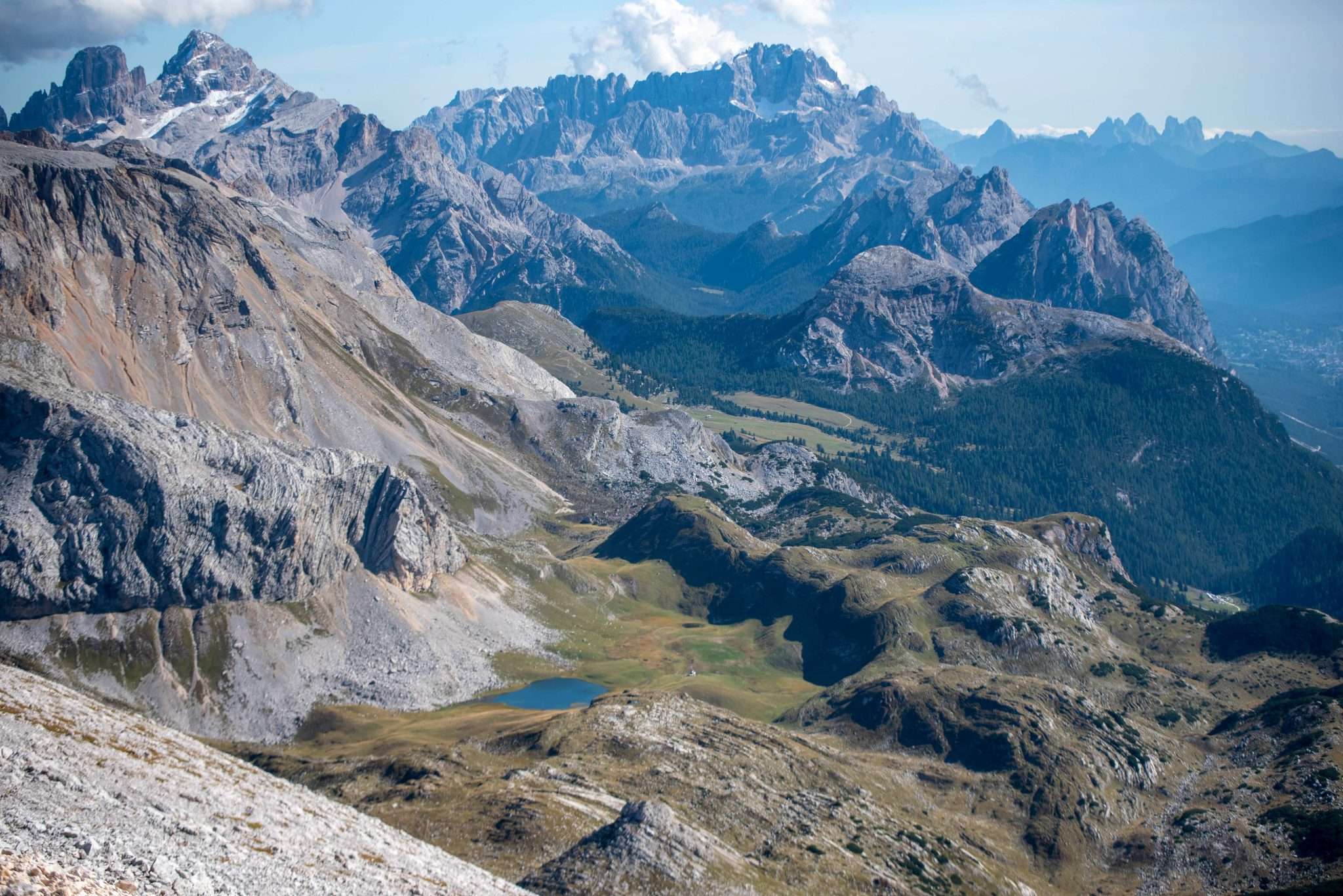 Panorama dalla Croda del Becco, gita verso il rifugio Biella