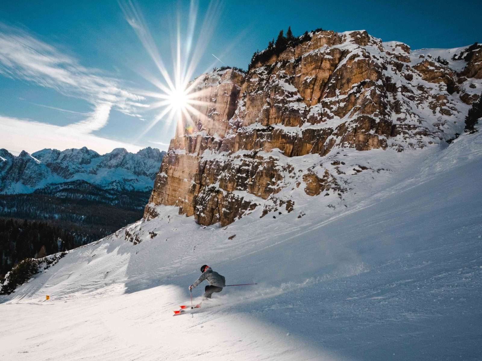 Sulle piste del comprensorio del Cristallo con M'Over Sport. 2 febbraio 2022.