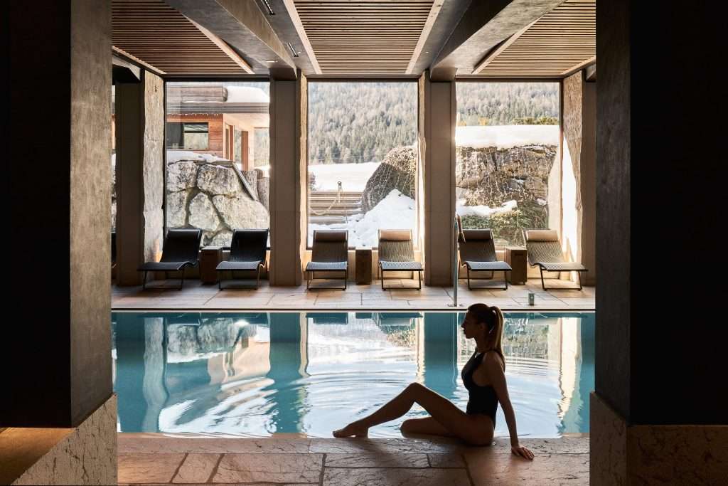 Spas in Cortina d'Ampezzo - pool Hotel Rosapetra