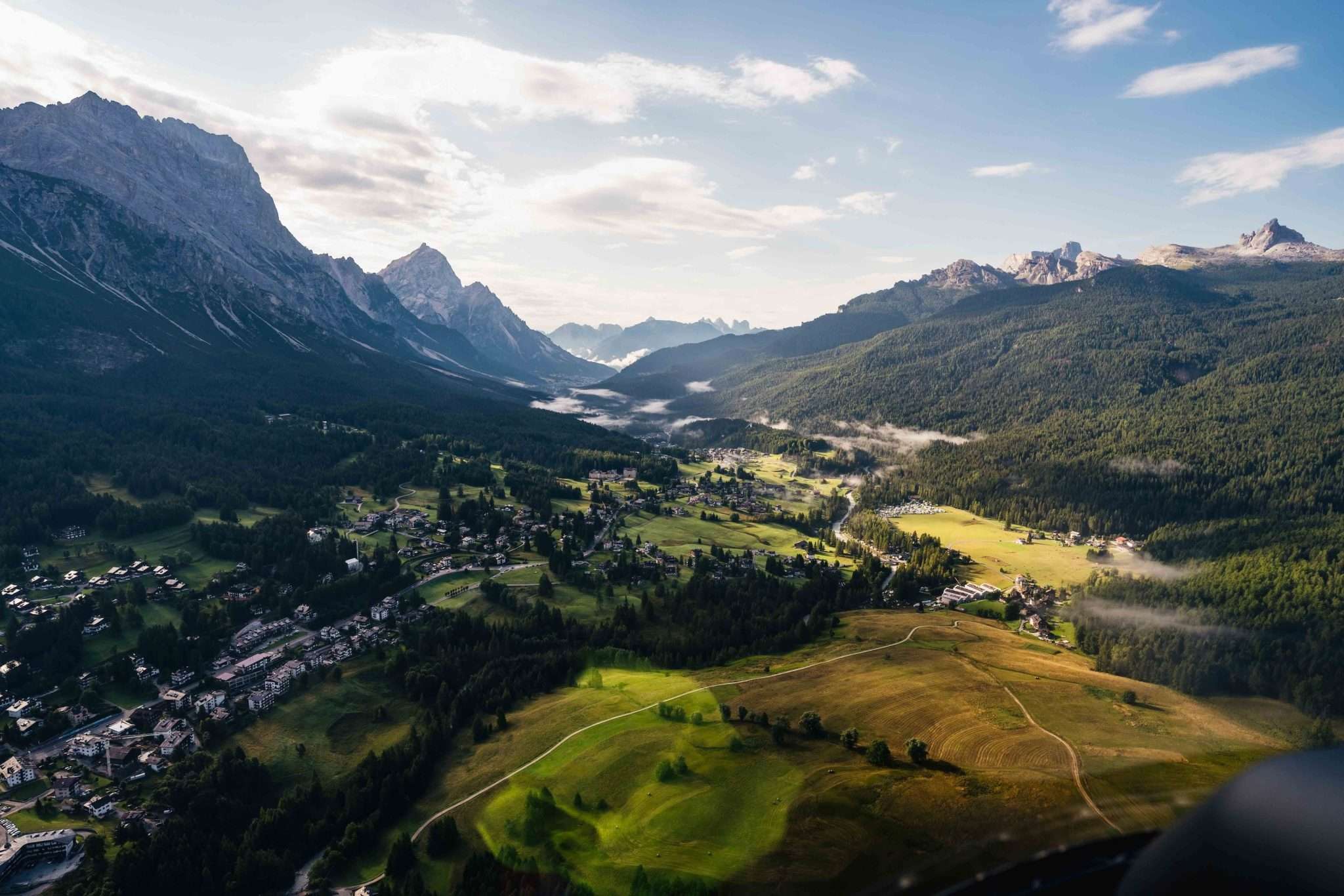 Cortina d'Ampezzo from above - EMC in Cortina d'Ampezzo