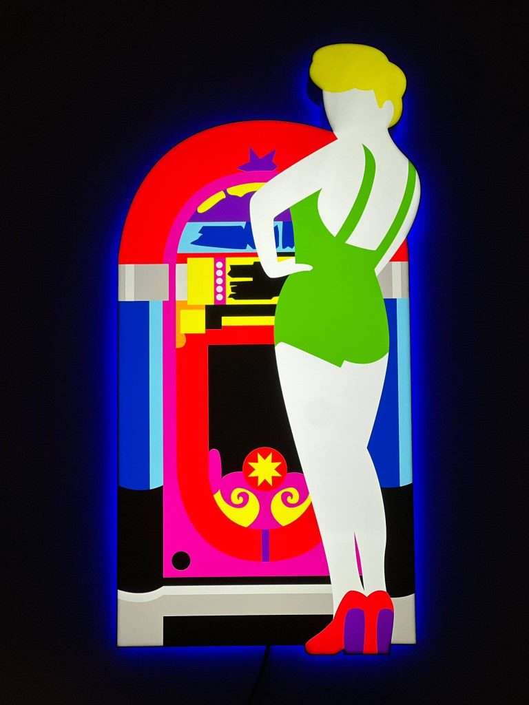8. Marco Lodola, JukeBox, 2024, perspex, led e pellicole viniliche 110x70 cm