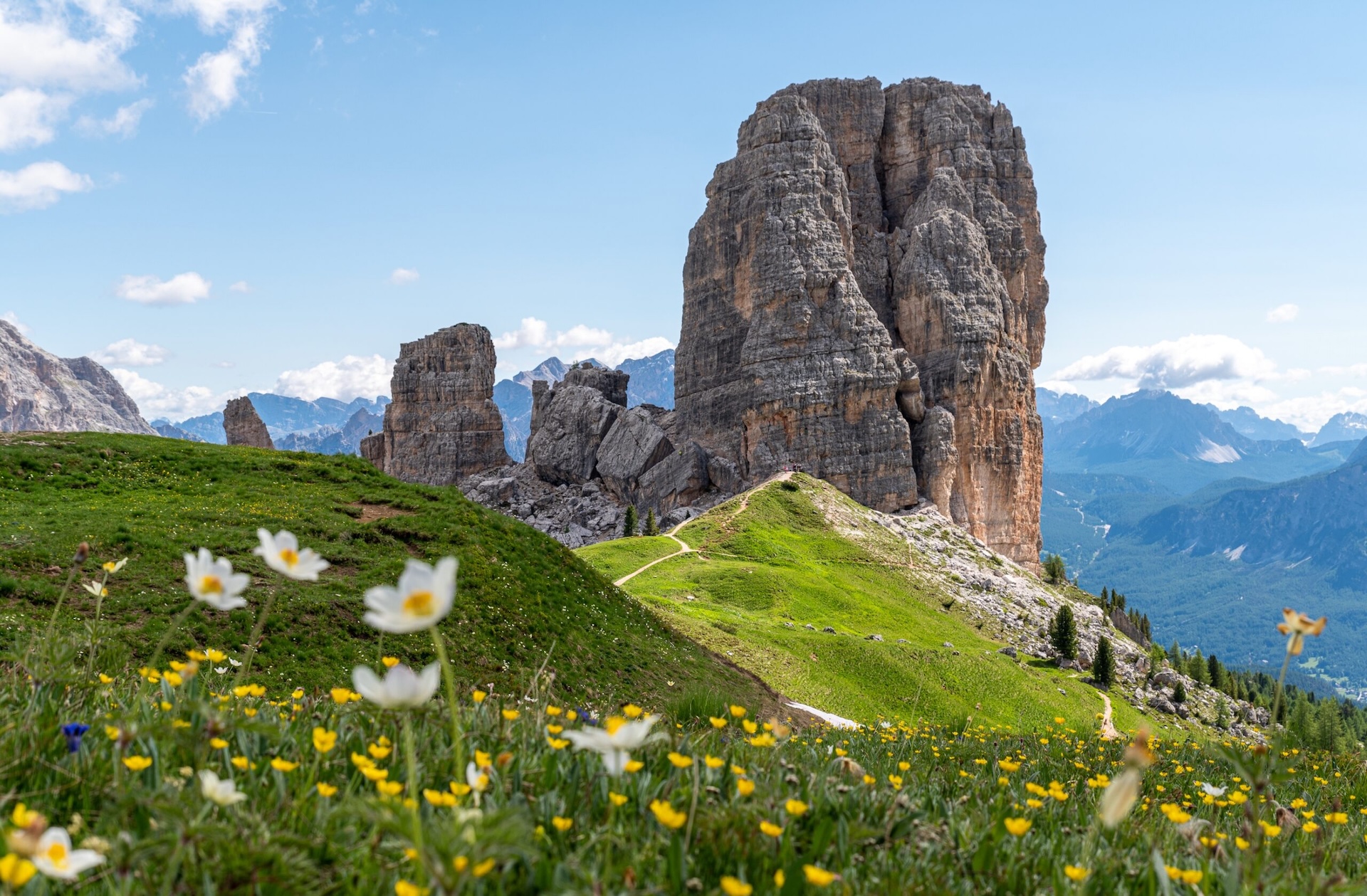 Cinque Torri rocks in Dolomites